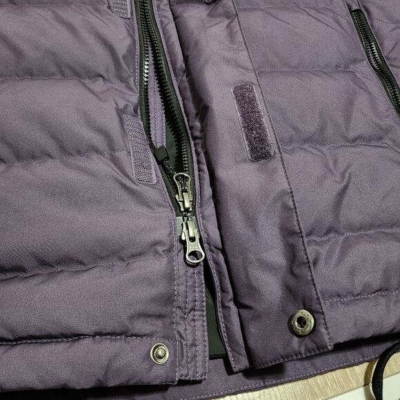Men's Eddie Bauer Boundary Pass Down Purple Parka Puffer Jacket Size Large L NEW - Picture 9 of 16